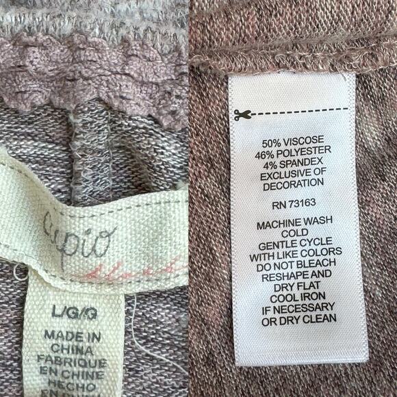 Cupio Blush Light Pink Long Sleeve Sweater Top Women's Large - Picture 12 of 12